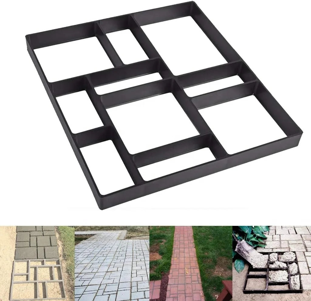 Reusable Concrete Molds Paver Yard Patio Lawn Garden DIY Pavement Mold