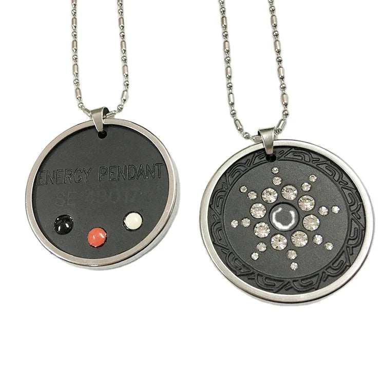 Children's Crystal Quantum Pendant with Scalar Energy Germanium Far Infrared Negative Ion Stone Stainless Steel Clasp