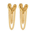 BJG0333E Tassels Earrings 18K Gold Stainless Steel Fine Jewelry Heart Fashion Jewelry Earrings Women