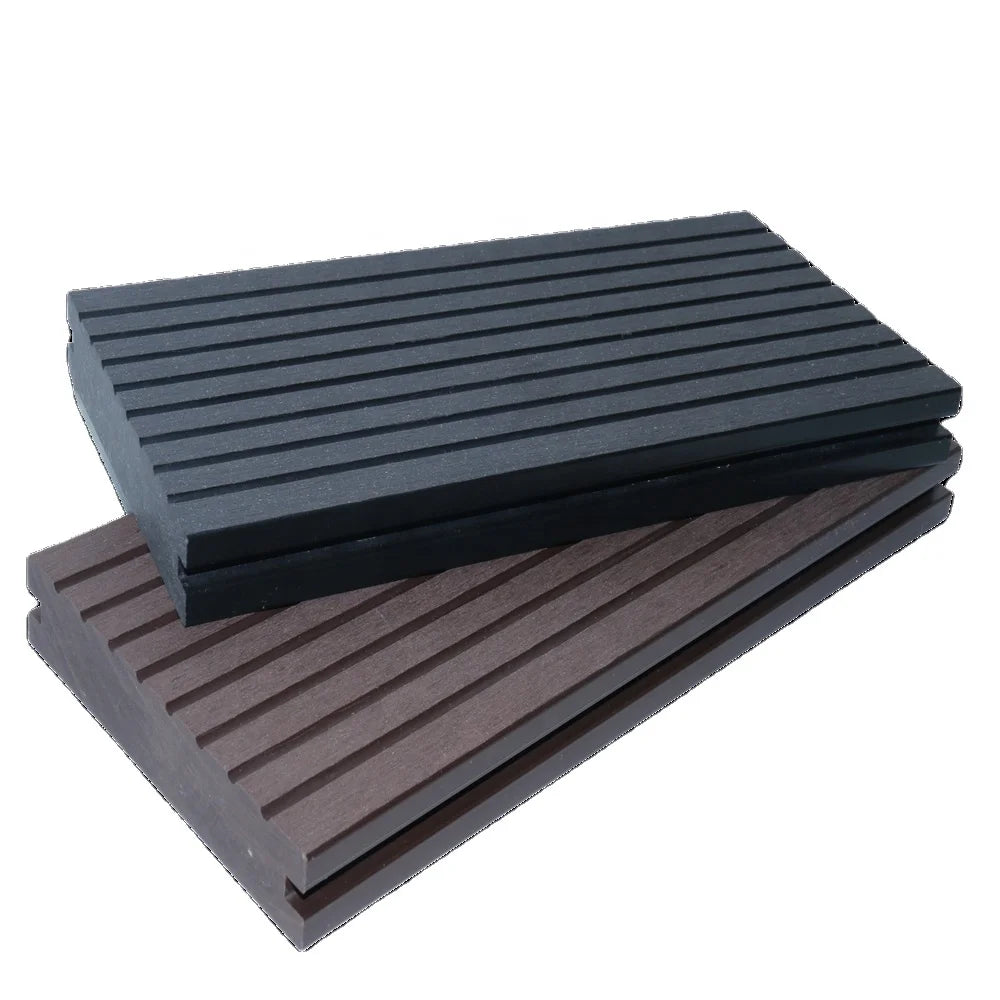 140x25mm Modern Solid WPC Waterproof Eco-Friendly Outdoor Decking Garden Commercial Projects Anti-UV China Factory Direct Supply