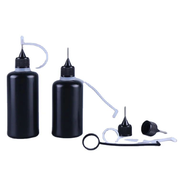 Wholesale Blacked Needle Tip Applicator Bottle Plastic Soft Squeeze PE 3ml-120ml Glue Containers for Chemical Packaging