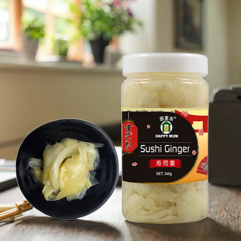 Halal Kosher 1kg 340g Japanese Supermarkets Restaurant Sweet Slice Pickled Vegetable Cuisine Pink White Sushi Ginger