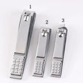 Three Piece Set Adult Nail Clipper Toenails and Fingernail Nail Cutter Stainless Steel Black