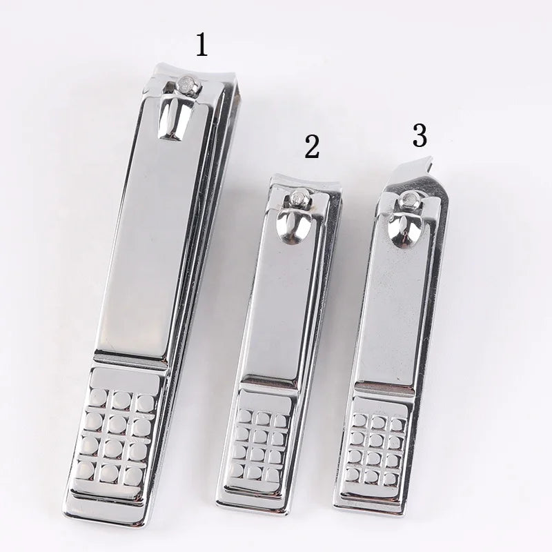 Three Piece Set Adult Nail Clipper Toenails and Fingernail Nail Cutter Stainless Steel Black