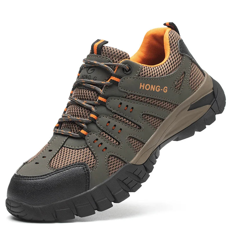 Diansen S3 Fly-woven Breathable Lightweight Anti-smashing Anti-slip Wear Resistant Construction Site Work Safety Shoes