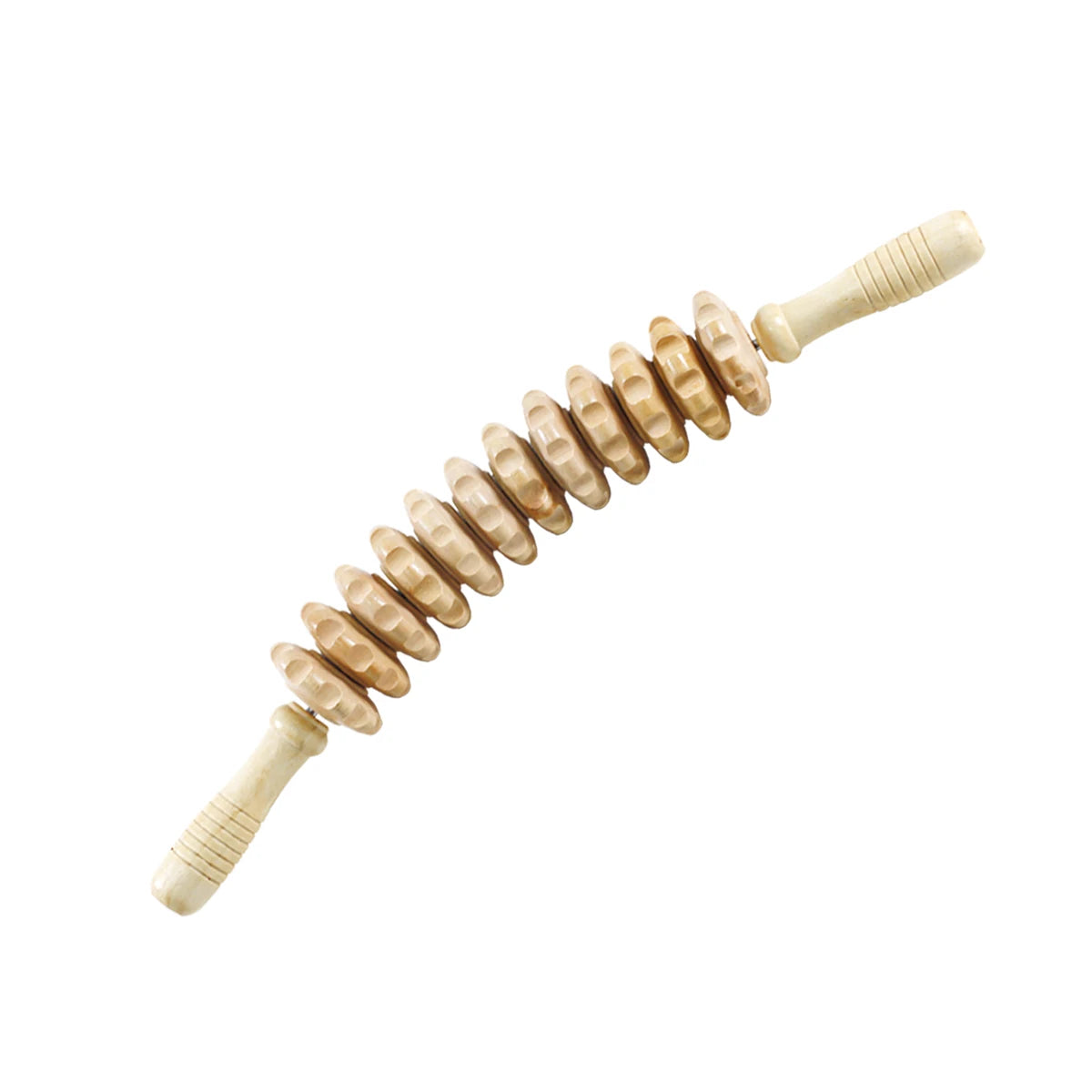 Wooden Massage Rollers 12 Rotatable Stick Solid Wood Massager for Fully Body Massager MegaBDM