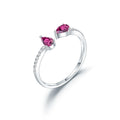 Abiding Customs Natural Rhodolite Garnet Stone Fashion 925 Sterling Silver Fine Jewelry Women Ring for Bridal