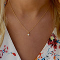 Fashion Crystal Pendant Choker Necklace Simple Zinc Alloy Link Chain Gold Plated Necklace for Women Jewelry