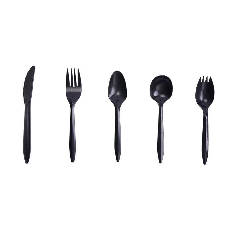 Eco-Friendly Biodegradable Cornstarch PSM Cutlery Set Individually Packaged Compostable Disposable Cutlery for Cake Desserts