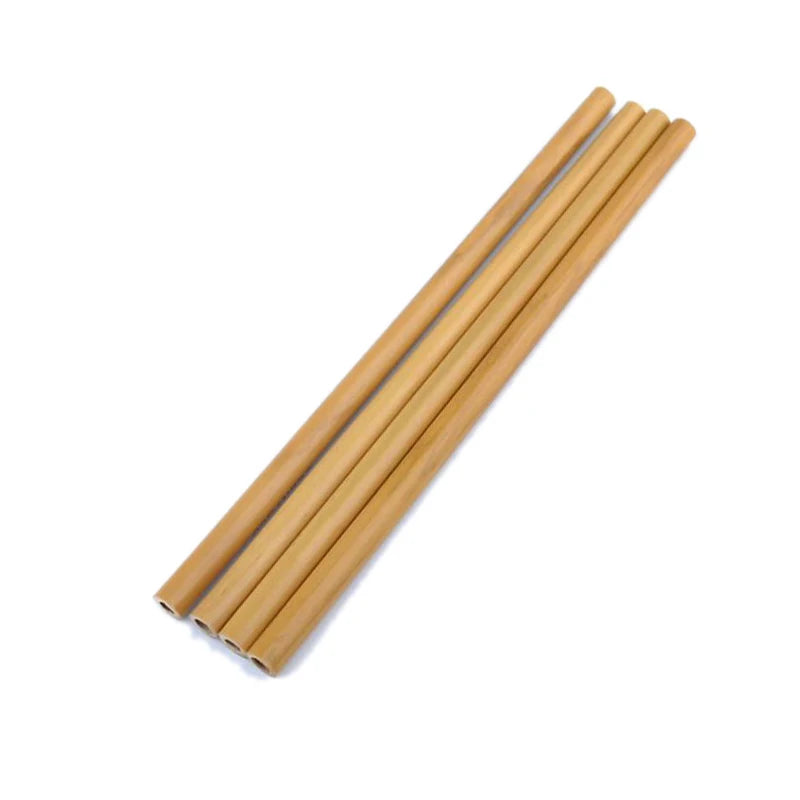 20cm Yellow Color Reusable Organic Biodegradable Natural Bamboo Drinking Straw