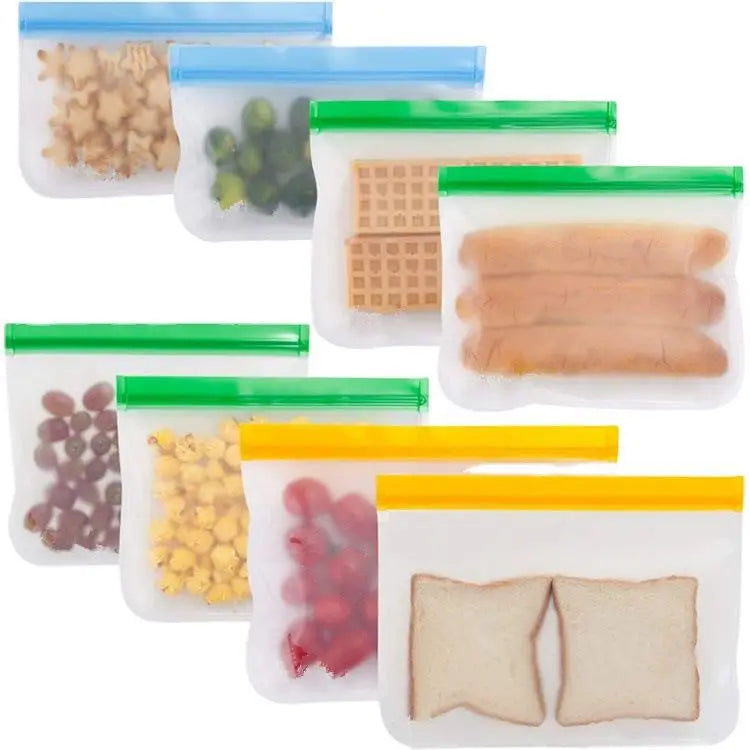 Eco-friendly BPA Free Seal Tight Lunch Bag 100% Leakproof Food Grade Reusable Silicone Food Storage Bag