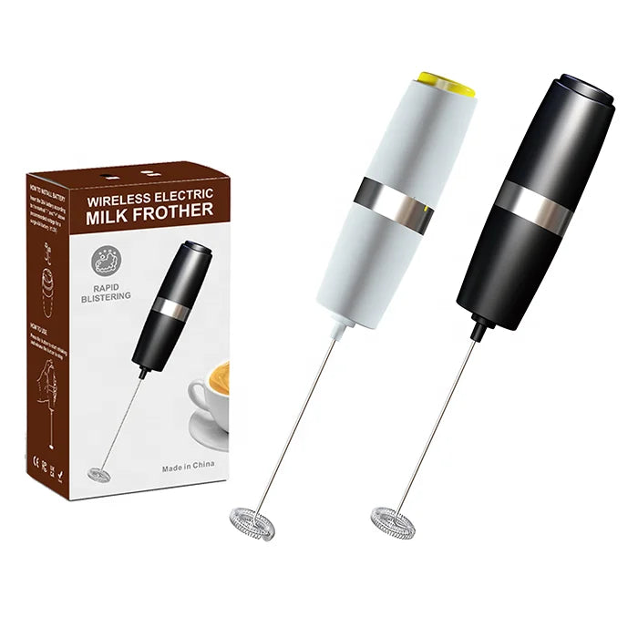 Battery Operated Eco-Friendly Stainless Steel Handheld Milk Frother for Coffee with Custom Automatic Settings