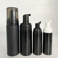 Plastic Foam Pump Bottle 30ml 50ml 100ml 120ml 150ml 200ml PET black white clear facial cleanser mousse liquid soap black bottle