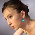 GT 2022 Pendientes Colgantes Fashion Women Jewelry Ocean Style Heart Colorful Crystal Dangle Earrings Luxury Jewelry