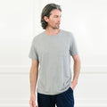 Custom O-Neck Bamboo Viscose T-Shirt for Men Modern Fitted Design with Premium Knitted Bamboo Fiber Fabric Classic Undershirt