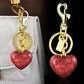 Luxury Design 3D Heart Keychain Creative Love Car Purse Bag Charms Pendant Decoration Accessories Heart Shape Keychain for Women