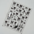 5D Embossed Laser Bow Nail Stickers Holographic Dark Style Nail Art Decals for Manicure Decoration