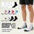 Customizable Unisex Striped Compression Socks for Plantar Fasciitis Women's Running Sports Ankle Socks-for Spring