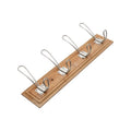 Home Decorative Silver 4 Hooks Wall Mounted Hanger Custom Hanging Storage Wood Wall Hook for Bathroom