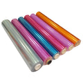 Ocbestjet 0.5m*25m Holographic Rainbow Gold and Silver Reactive Laminate Film Roll DTF Transfers Paper Sheet