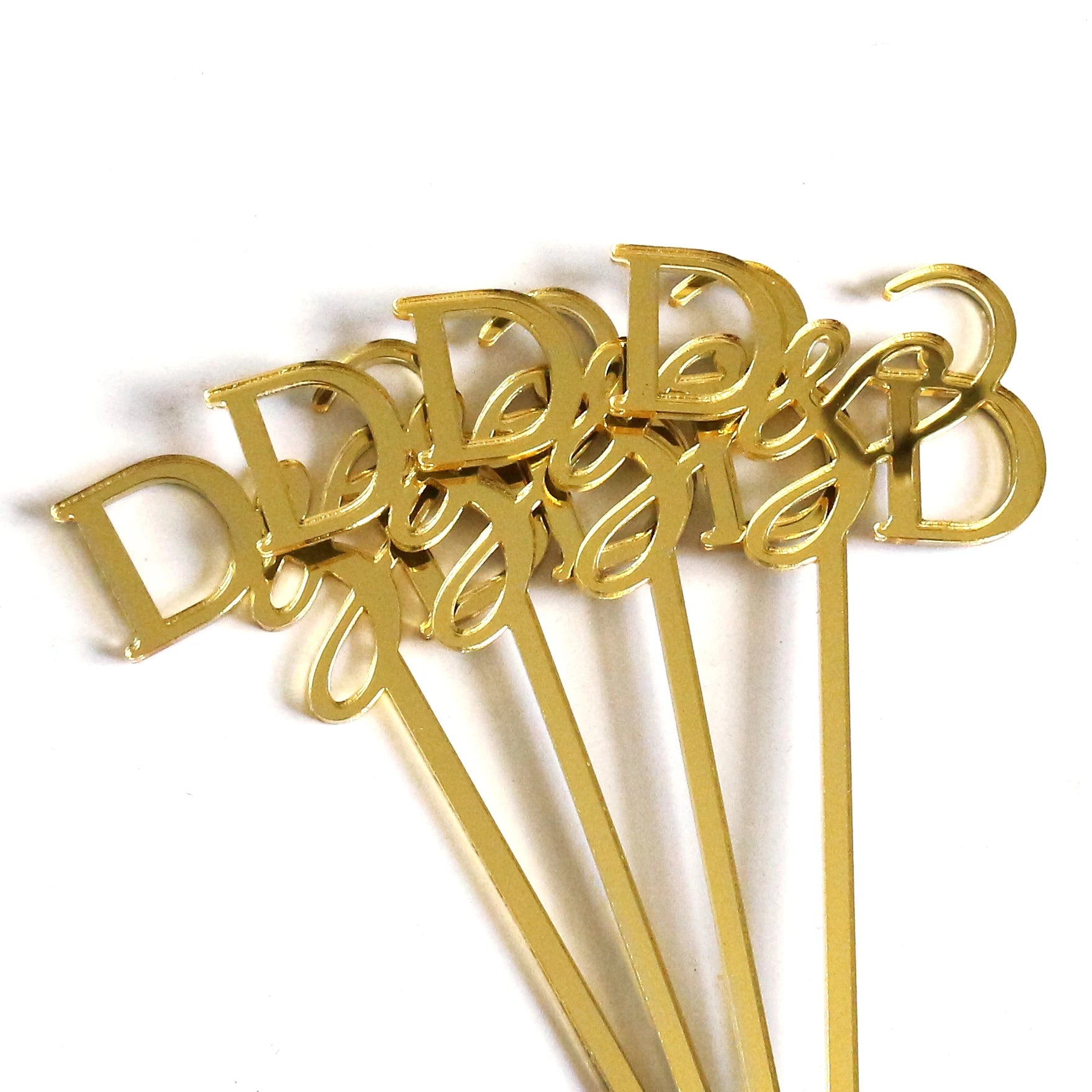 Custom Mirror/Clear Acrylic With Laser Cut Engraved Text Party Drink Stirrers Minimalist Bar Coffee Drink Wedding Swizzle Sticks