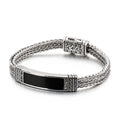 Men's Vintage Design Bracelet in Gold and Silver Plating Handmade Stainless Steel Jewelry Bands for Gift Party Trendy Style