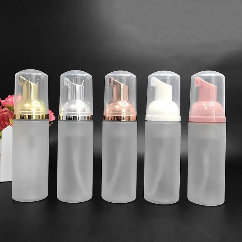 50ml Travel Foamer Frosted Plastic Foam Dispenser Gold/Silver Pump Hand Wash Soap Mousse Cream Bubbling Bottle for Lotion Use