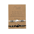 Couple Friendship Gifts Handmade Tai Chi Gossip Card Bracelets Two Pieces Charm Adjustable Rope Yin and Yang Bracelet
