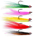 Wholesale 5pcs/bag High Carbon Steel  Barbed Hook Jig Head Fishing Hook with Feather Fishing Tackle Fishing Lure