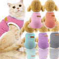 Fashionable Striped Pattern Dog T-Shirt Pet Breathable Soft Cotton Basic Shirt Clothes for Summer
