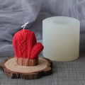 J1118 Handmade Scented Winter Christmas Handcraft Gift Knitted Glove Silicon Mould Warm Knitting Gloves Silicone Candle Mold