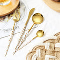 Luxury Hotel-Style Stainless Steel Cutlery Set Knife Spoon-Contemporary Design Back School Silver/Gold/Black/Rainbow Flatware