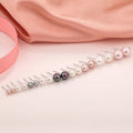 Trendy Minimalist Fashion Jewelry 925 Silver Colorful White Pink Purple Orange Freshwater Pearl Stud Earrings Women