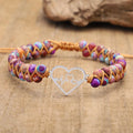 4mm Imperial Jasper Bracelet for Women Jewelry Valentines Gift Handwoven Double Layer Love Charm Braided Stone Bracelet