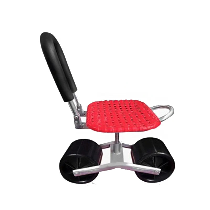 Adjustable Rolling Garden Stool Labor Saving Multifunctional Garden Work Seat with Wheels for Field Shed Farm