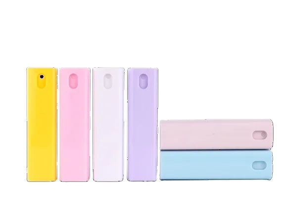 Mini 10ml Square Travel Perfume Spray Bottle Pocket Size Plastic Cover Refillable Travel Essential