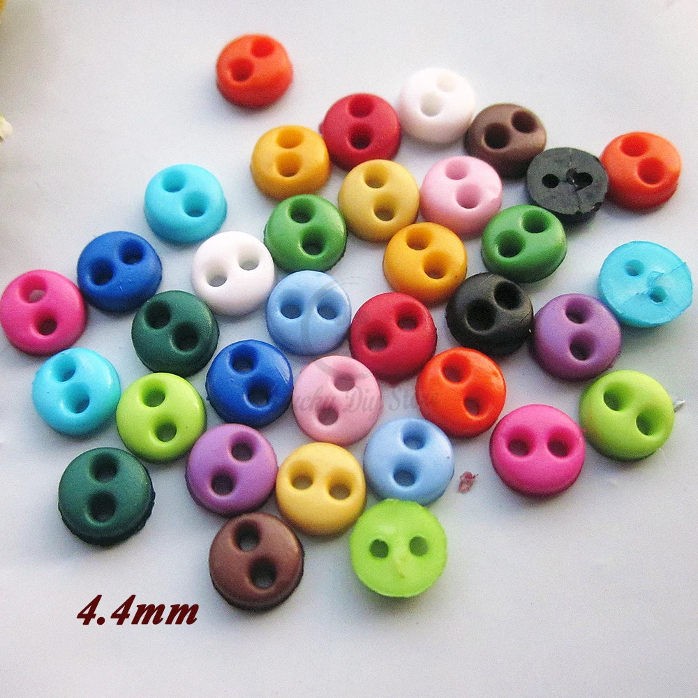 4mm Round Bread Mini Buttons for Crafting Decoration Tiny Buttons for Doll Clothes Sewing Accessories Wholesale 16 Colors
