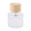 Wholesale Luxury Flat Square Empty Clear Matte Frosted Glass Screen Printed Perfume Bottle with Pump Sprayer 30ml/50ml/100ml