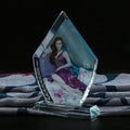 Heart-shaped Fashion Crystal K9 Blank Custom Picture Engraving Eco-Friendly UV Printing Glass Photo Frame for Home Decoration