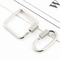 Nickel-Free 20mm 21mm Stainless Steel Clasp Waterproof Square Oval Shape Connectors for Jewelry Jewelry Findings Components