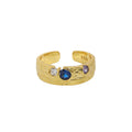 VIANRLA 925 Sterling Silver Ring with Cubic Zirconia Multi Color Stone Ring