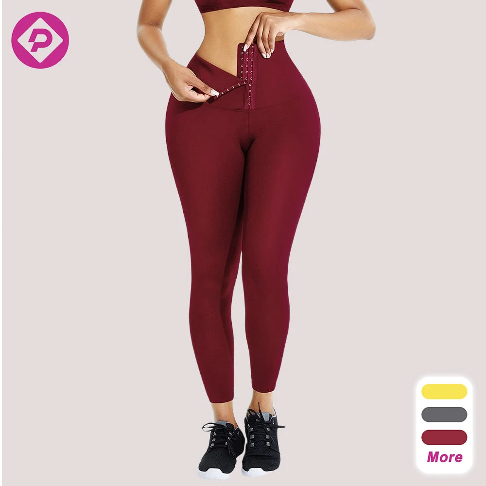 High Waist Legging Workout Sweat Body Shapers Slimming Fit Butt Lift Women Waist Trainer Yoga Pants