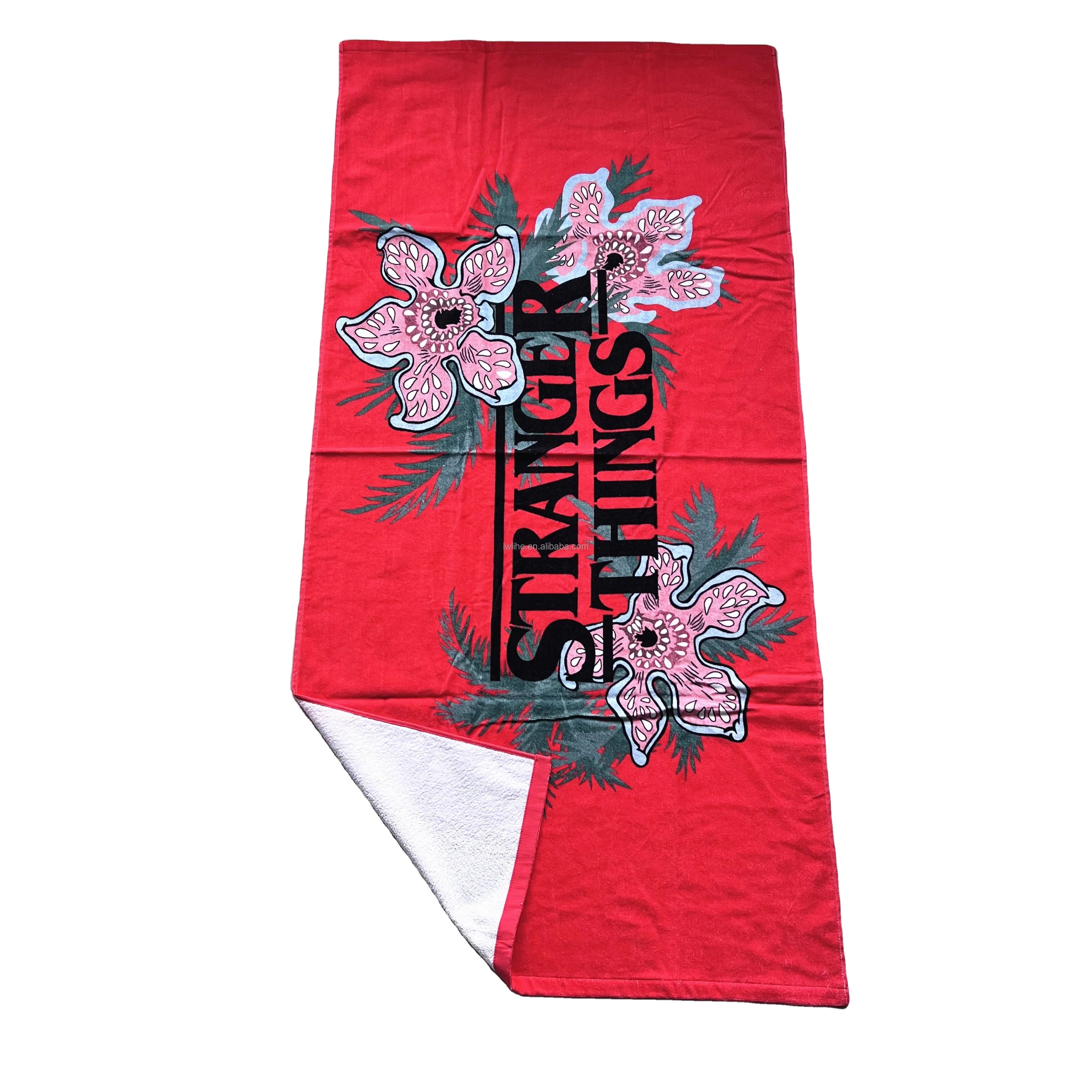 Eco Friendly Unique Custom Print Beach Towels with logo Print Bath Towels with logo  Print 100% Cotton Towel