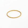 Fenny 18K Gold Plated Tarnish Free Minimalist Thin Twisted Rope Ring Versatile Jewelry Stainless Steel Wholesale Jewelry