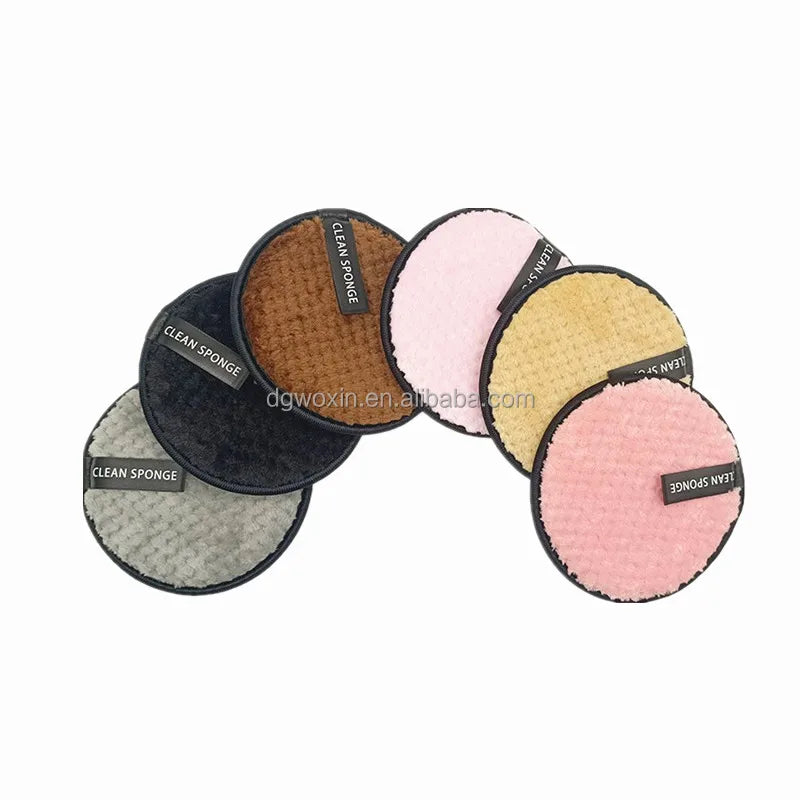 Round Shape Facial Cleaning Pads Washable Remover Pads Factory Price Magic Customized Custom Shape Pads