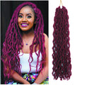 18 Inch Gypsy Locs Wavy Synthetic Braiding Gypsy Faux Locks Ombre Hair Extension Crochet Braid Hair Gypsy Locs