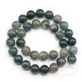 HZ Natural faceted moss agate beadsfaceted dark green agate beads