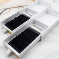 Dark Black Soft Fluffy Eyelash Extensions Silk Premium Jet Black Cashmere Lash Extensions Trays Volume Cashmere Lash Tray