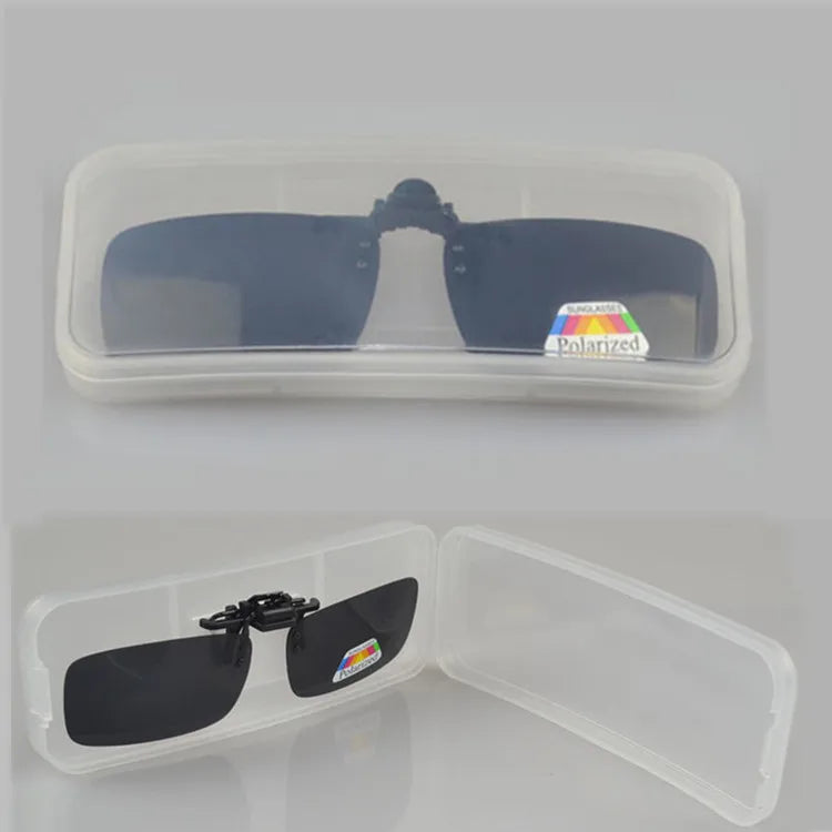 2024 Cheap PVC White Frosted Clip on Sunglasses Case for Small and Large Sizes