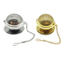 WELAND Hot Sale Stainless Steel Mesh Gold Color Silver ColorLoose Leaf Tea Ball Infuser Strainer with Chain